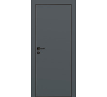 Дверь PX-1 черная кромка с 4-х ст. Графит
